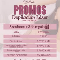 Promociones depilación láser